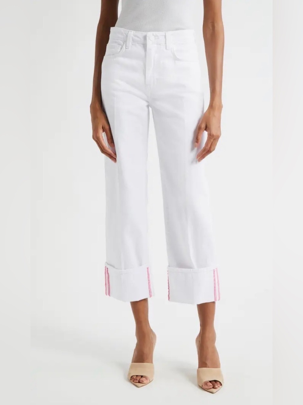 NWT L’Agence Leighton Cuff Stovepipe Jeans